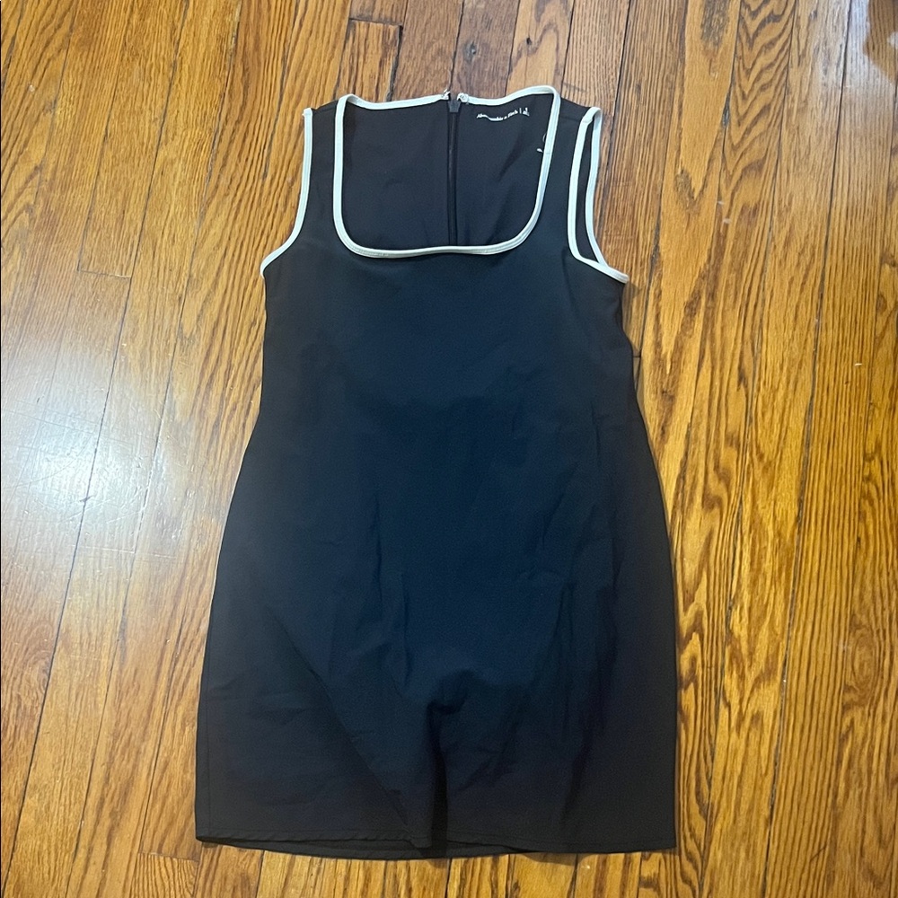 Black Abercrombie Athletic Dress with White Trim
